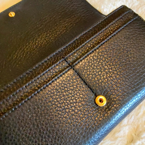 🌺 NEW Michael Kors Black Pebbled Leather Wallet - Picture 7 of 12